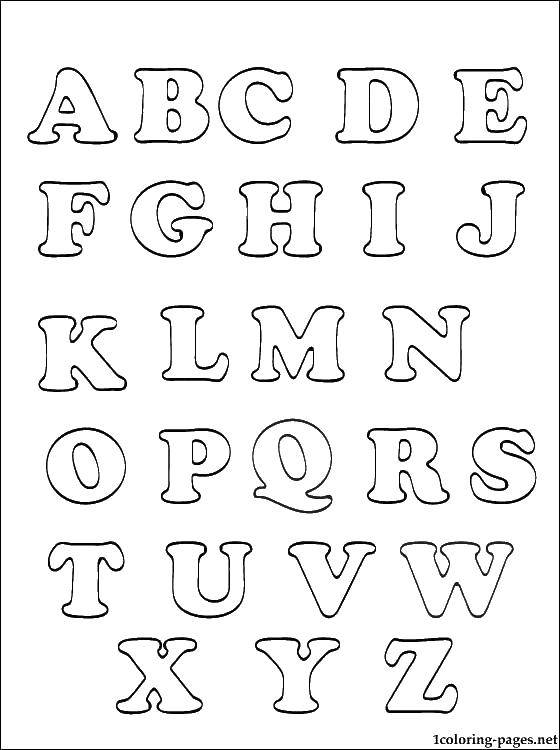 Раскраски букв азбуки с животными. Буквы для раскрашивания скачать