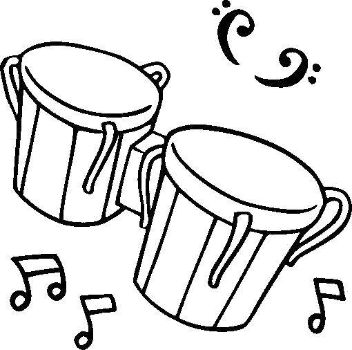 Раскрашенные музыкальные инструменты для детей (ударные, барабаны)