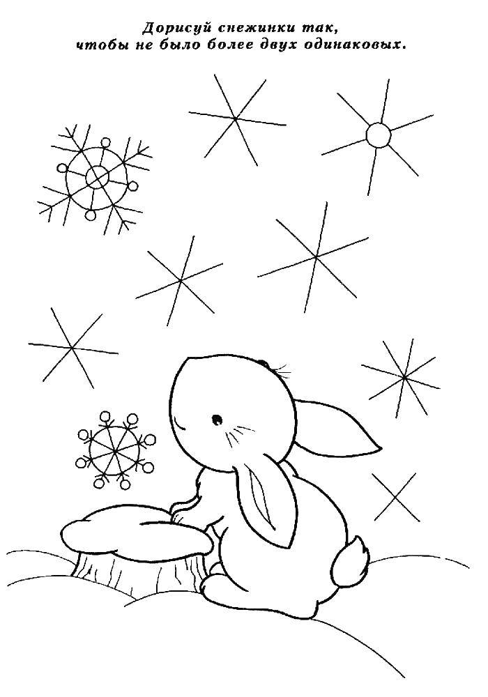 Бесплатные обучающие раскраски с снежинками для детей всех возрастов