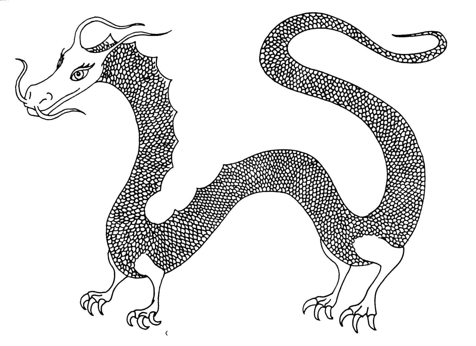 Раскраска дракон для детей (дракон)