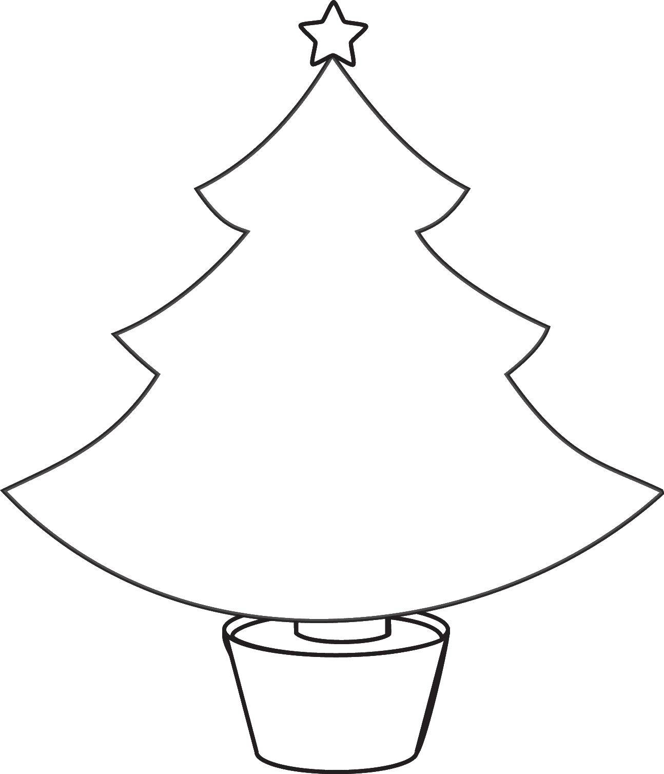 Рождественские раскраски с елками и деревьями для детей (елка, деревья)