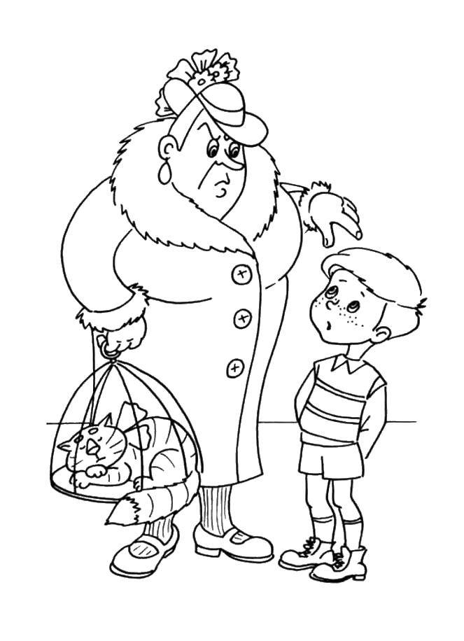 Раскраски Карлсон и Малыш - бесплатные раскраски персонажей из мультфильма (Карлсон, Малыш)