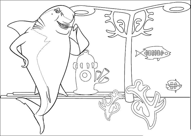 Раскраска Фрэнки из подводной братвы (Фрэнки, подводная, братва)