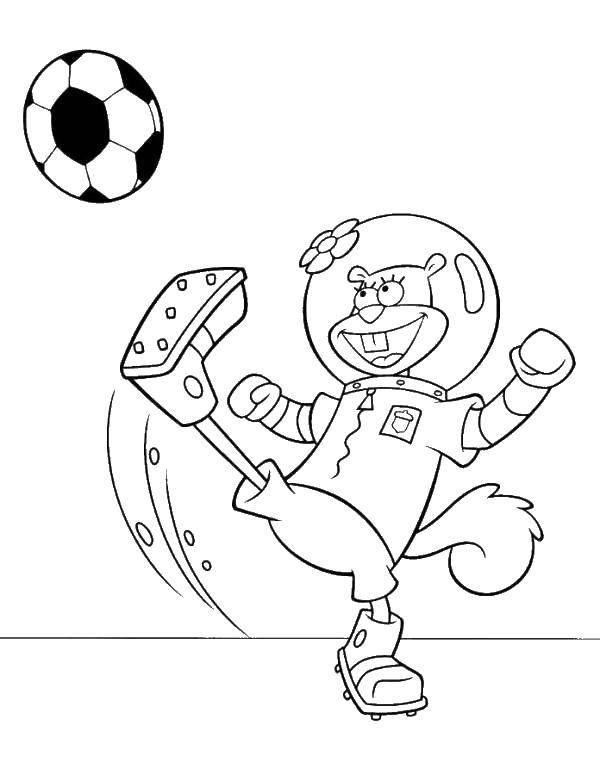 Раскраска мальчика играющего в футбол (футбол, игра, распечатки)