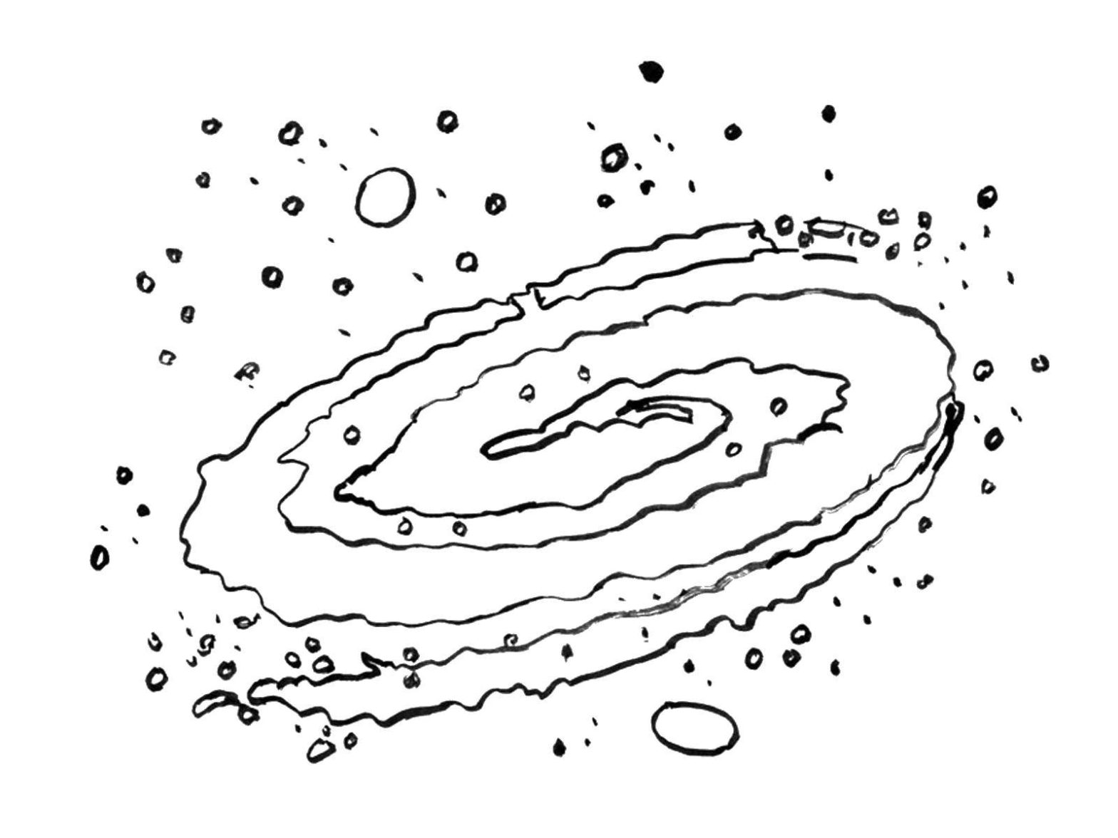 Раскраска космоса для детей (Галактика)