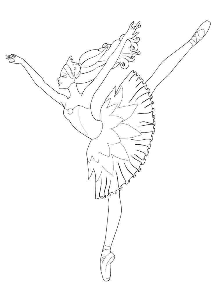 Раскраски балерин и танцев для детей (балерина)