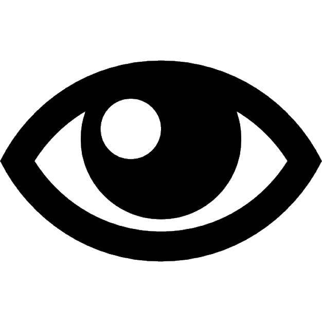 Раскраска контура глаза глаз для детей (контур, глаза, глаз)