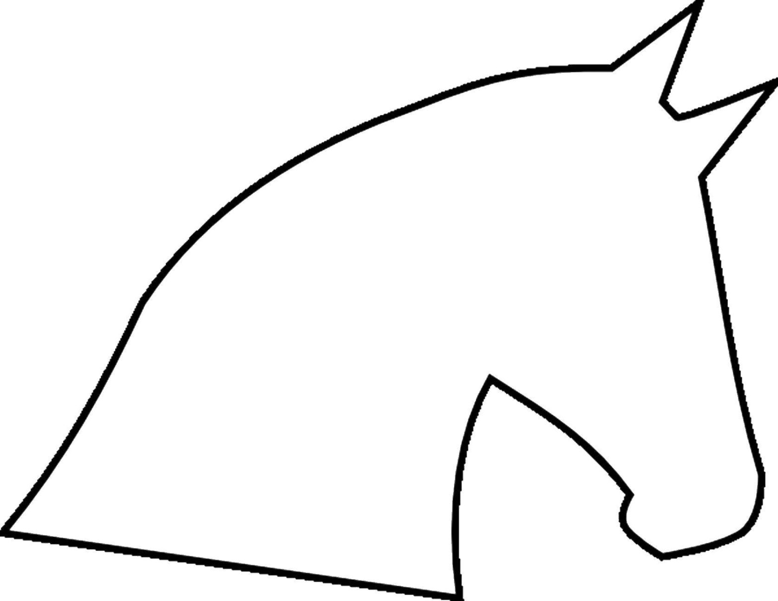 Раскраска контуров лошади (контуры, лошади)