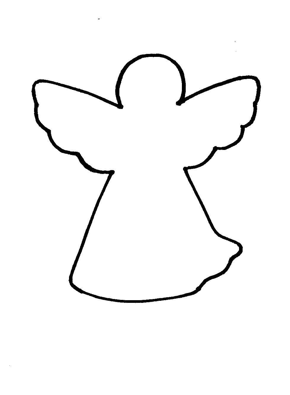 Контуры ангела для раскраски и вырезания - бесплатные раскраски для детей и взрослых (контуры)