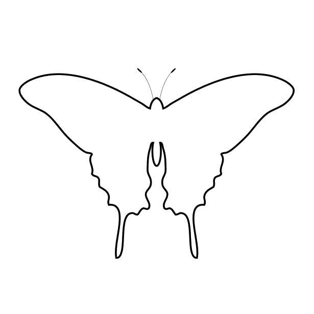 Раскраски Бабочка - Контур - из сказок. Изображение для раскраски (контур)