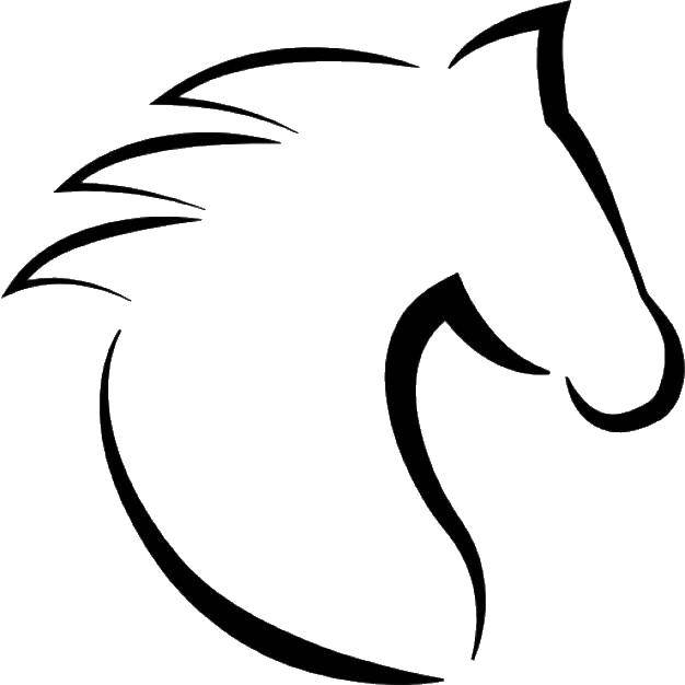 Раскраски лошадей - бесплатные Контуры лошади и рисунки лошадей для детей (лошади)