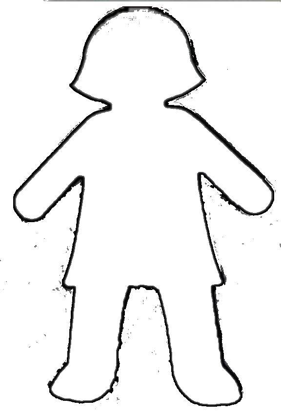 Картинка контура девочки для раскраски (девочки)