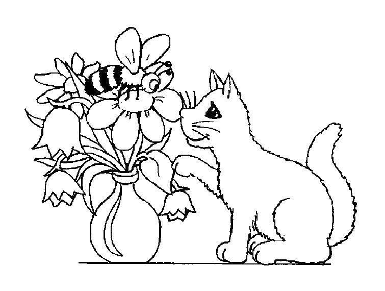 Раскраски Коты и котята: бесплатно распечатайте раскрасьте своих любимых питомцев! (кошка)