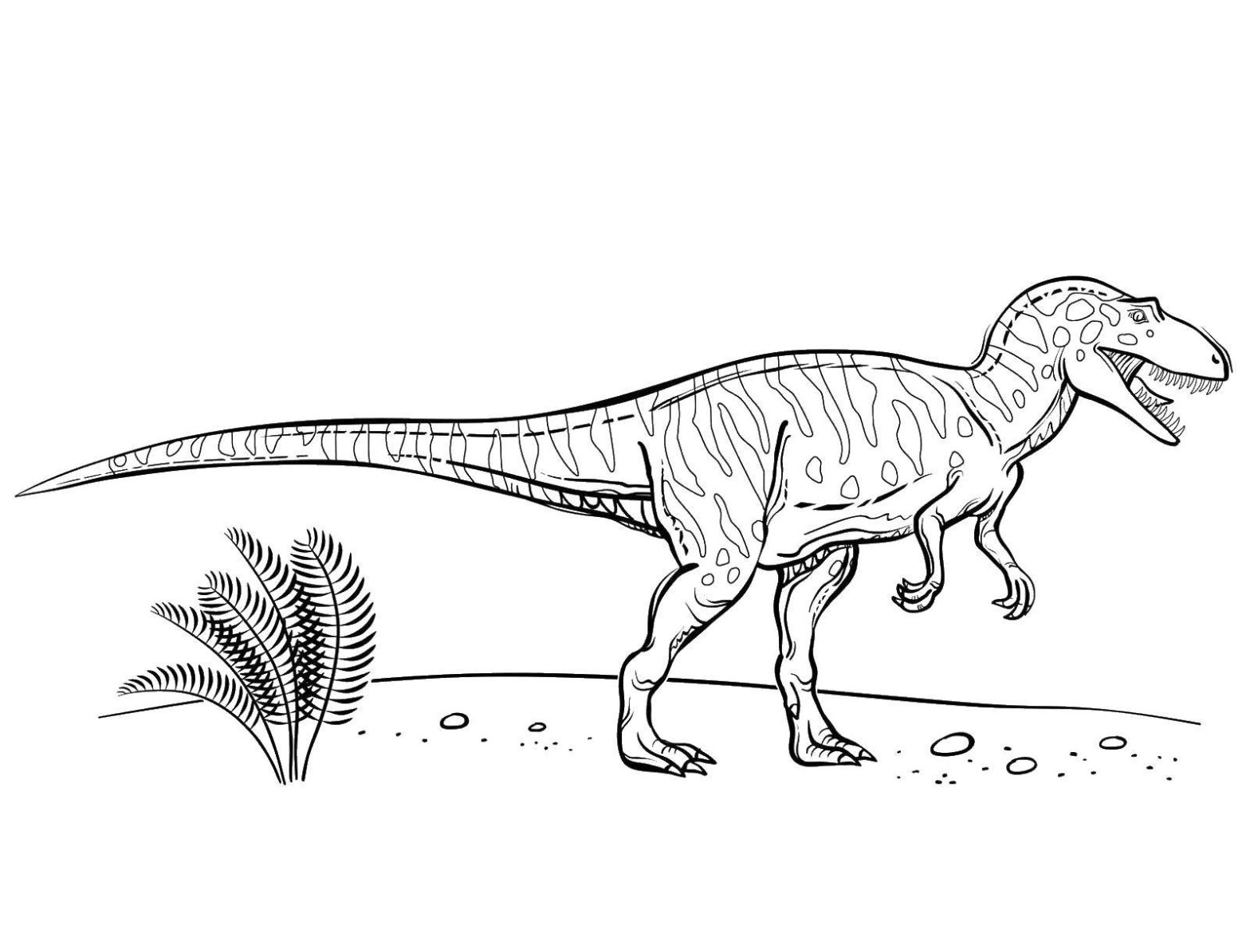 Раскраска с динозавром из Парка юрского периода