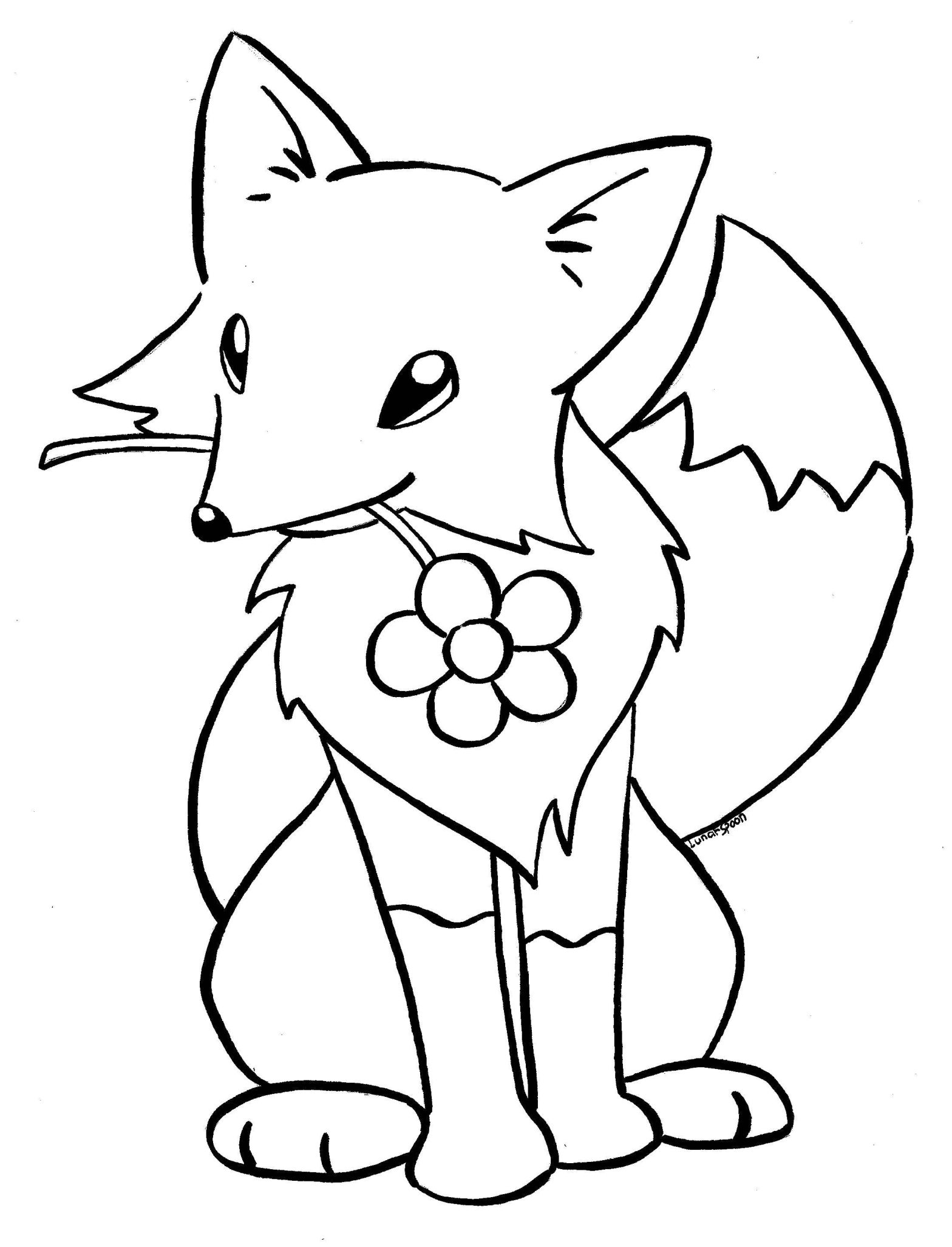 Раскраска лисицы - одно из множества бесплатных раскрасок на сайте (лисица)