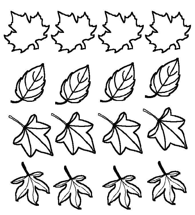 Раскраски весенних листочков - бесплатно скачать и распечатать (весна)