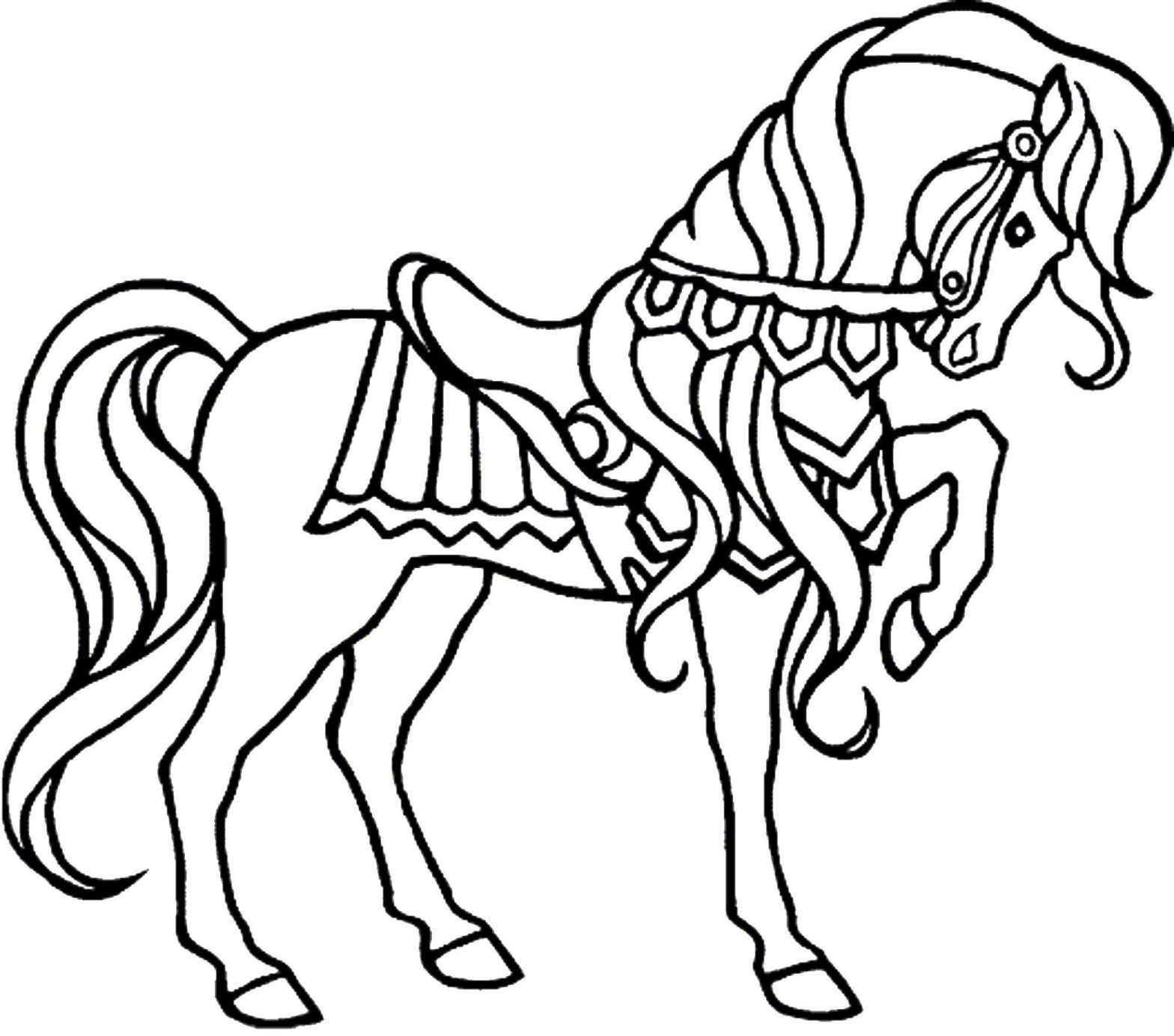 Раскраски с любимыми персонажами мультфильма про лошадь (лошадь)