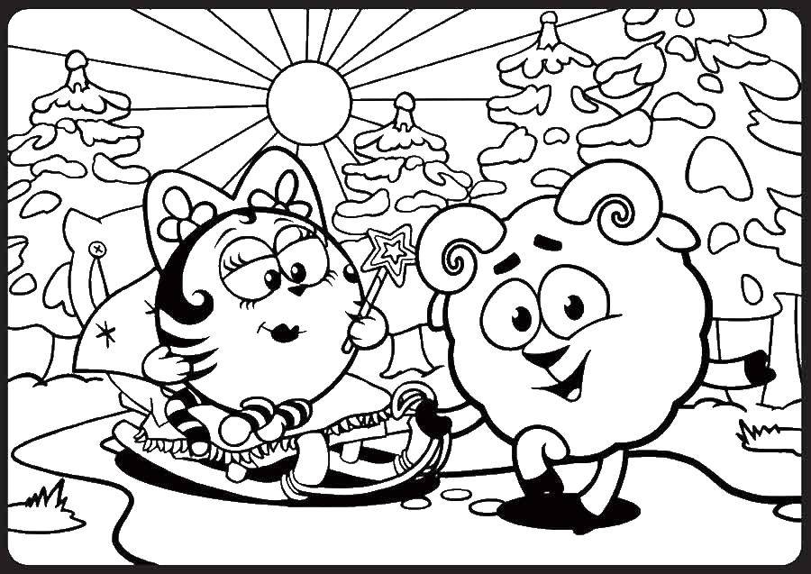 Раскраски для детей с любимыми мультфильмовскими персонажами, включая Смешариков и Лосяша (Лосяш)