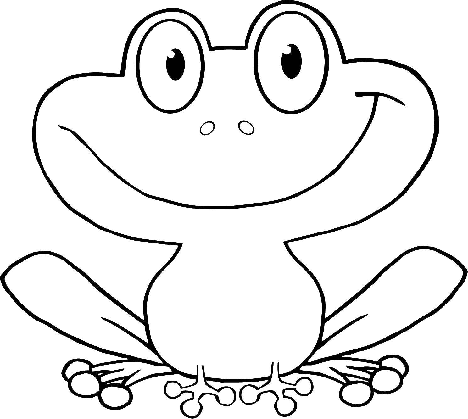Раскраска лягушки Рептилии для детей (лягушка, рептилия)