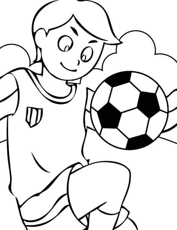 Раскраска с футбольным мячом для мальчиков (мяч)