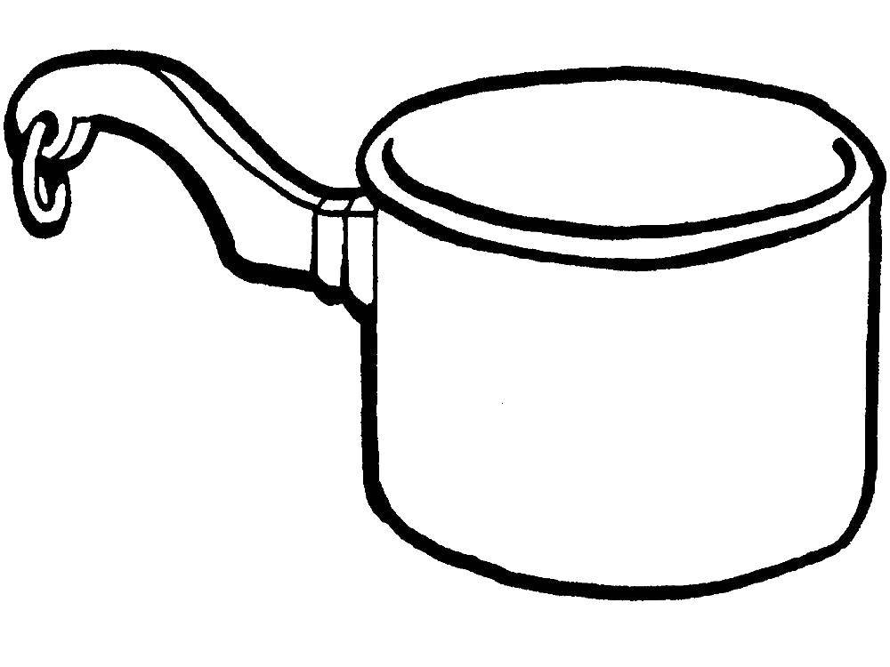 Раскраска посуды - кастрюля (кастрюля)