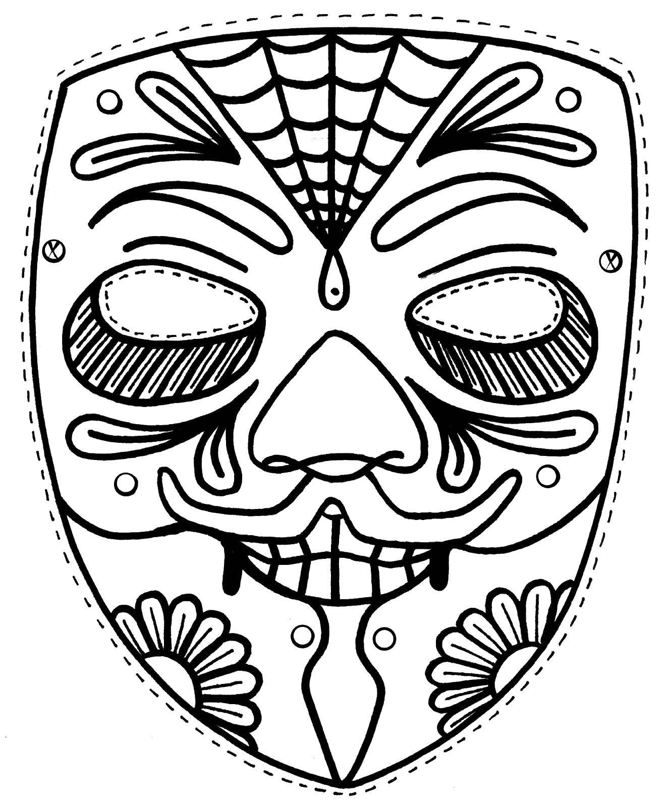 Раскраски масок маска для Хэллоуина (маски, дети, маска)