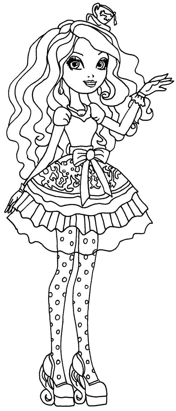 Раскраска Меделин из Эвер Афтер Хай для девочек (меделин)