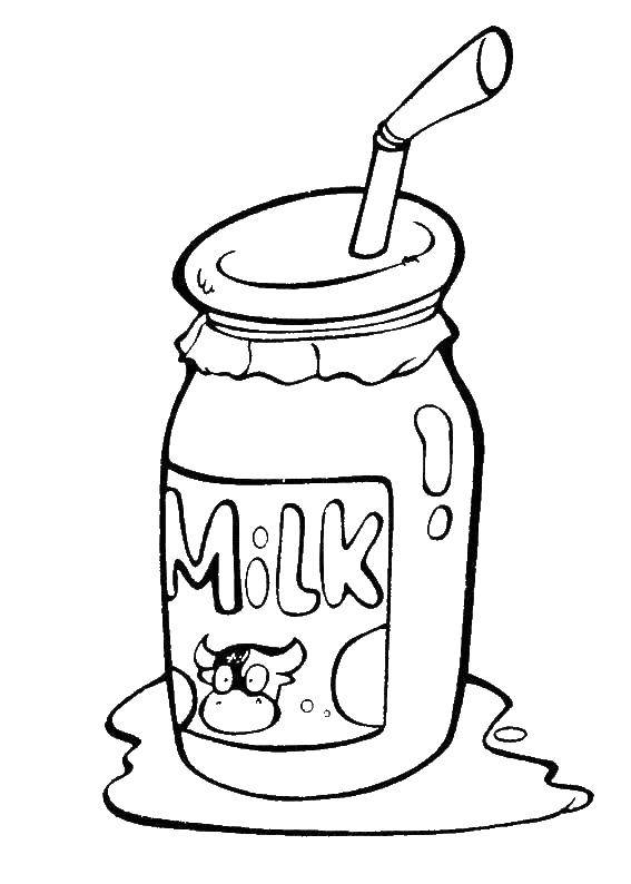 Раскраска для детей: Молоко молоко, корова (молоко, корова)