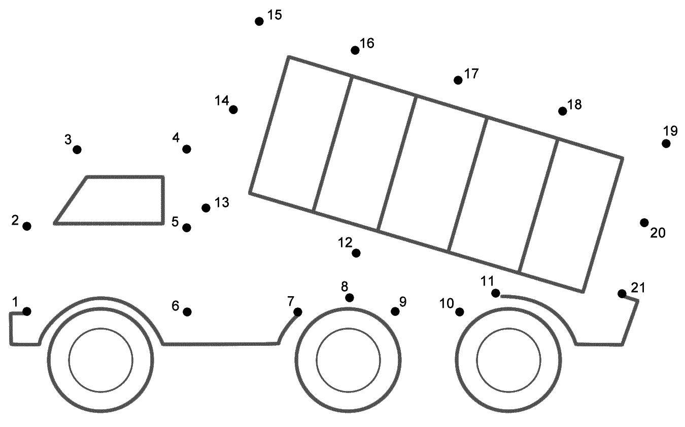 Раскраски на тему Транспорт и грузовики английском языке (грузовики)