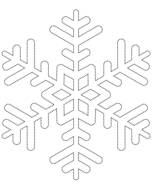 Раскраска с снежинками для детей (снежинки, зима)
