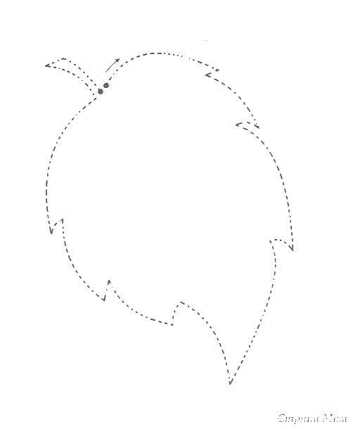 Раскраски осиновый лист лист, осиновый, точки для детей (осиновый, лист, точки)