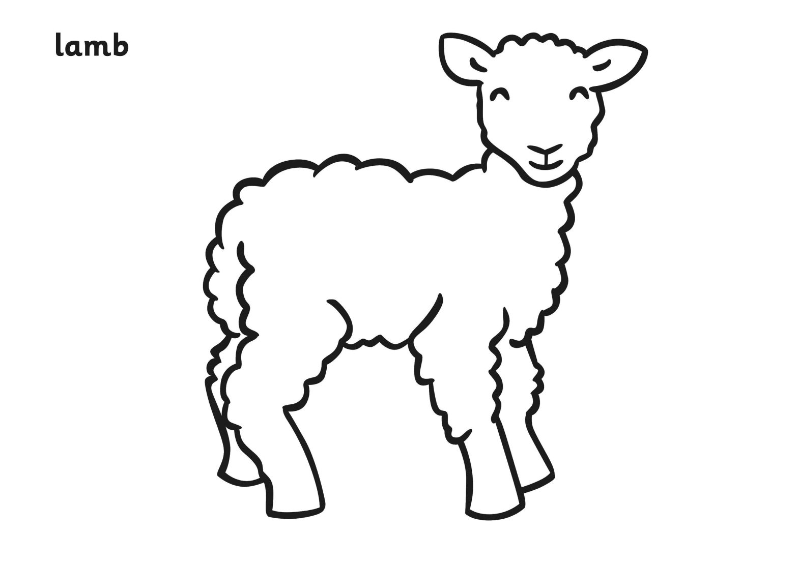 Контур овечки для вырезания (Овечка)