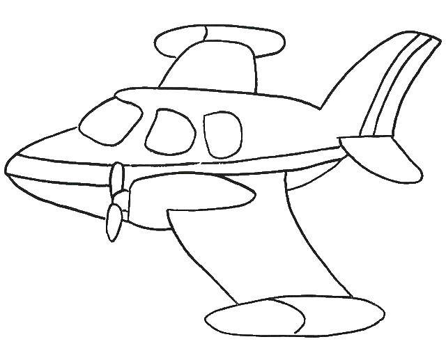 Раскраска самолета Самолёт из мультфильма (Самолёт)
