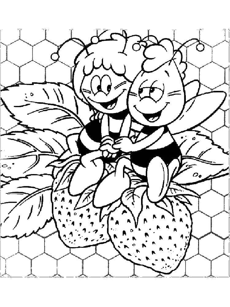 Раскраска пчелы персонажа из мультфильма (пчела)