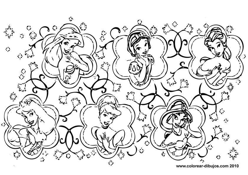 Раскраска принцессы Дисней для девочек (Дисней)