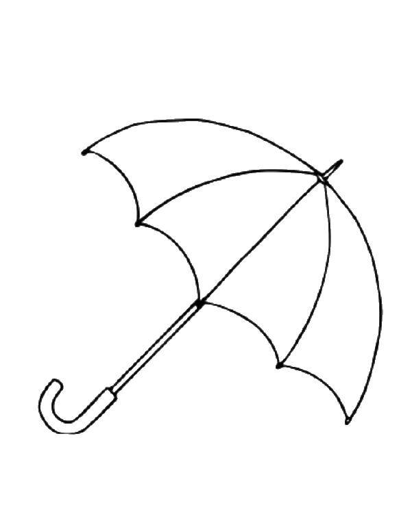 Раскраска зонта для детей (зонт, дождь, активность)