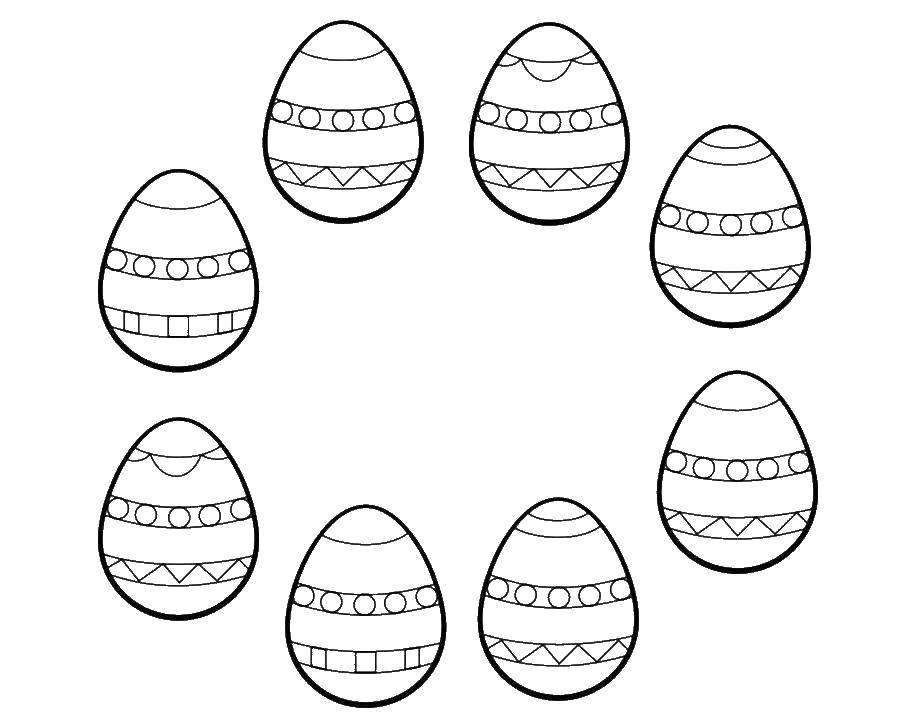 Раскраски на Пасху с узорами для девочек и мальчиков (яйца, узоры)