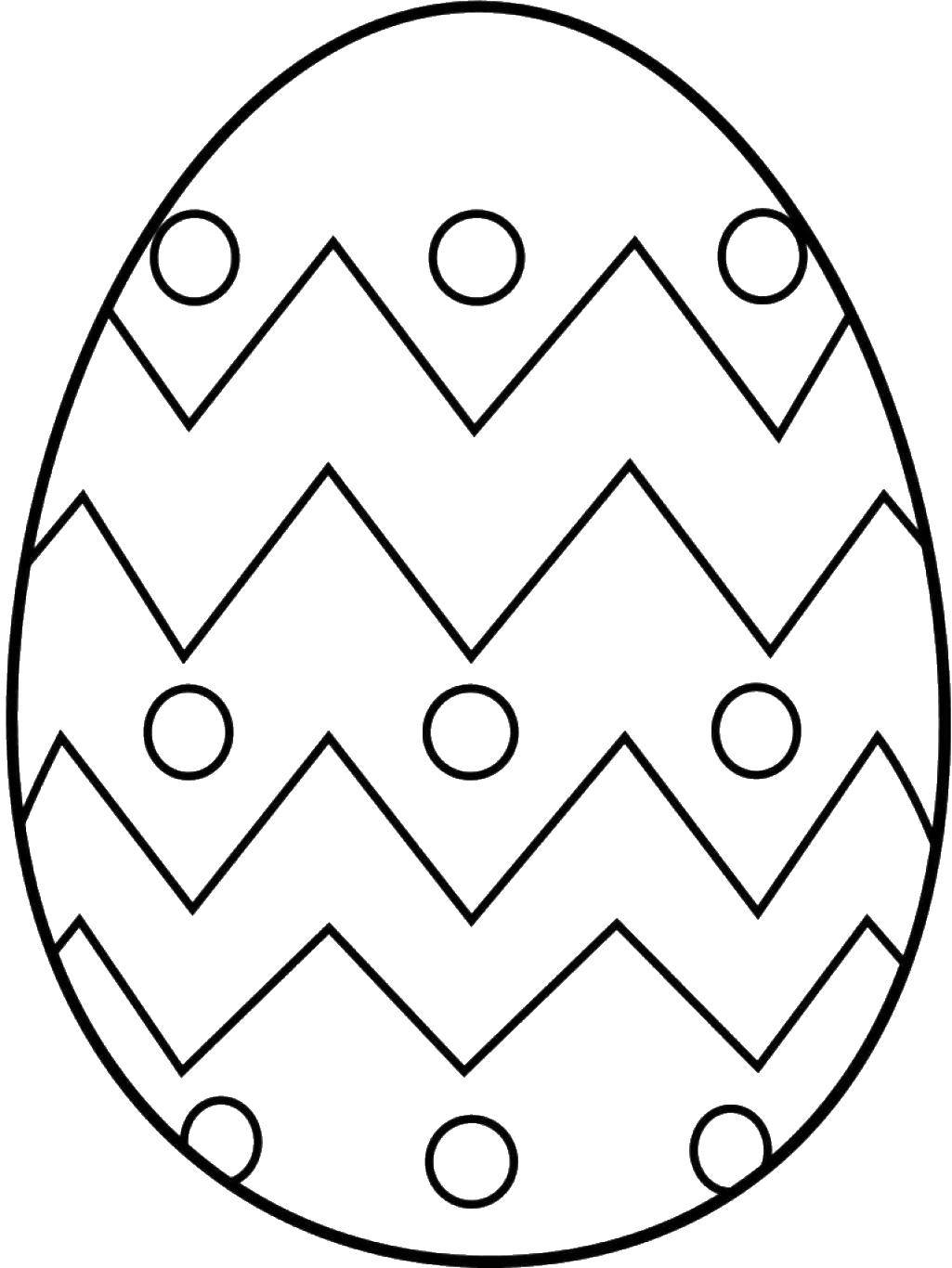 Раскраски яиц на Пасху с узорами для детей (яйца, узоры)