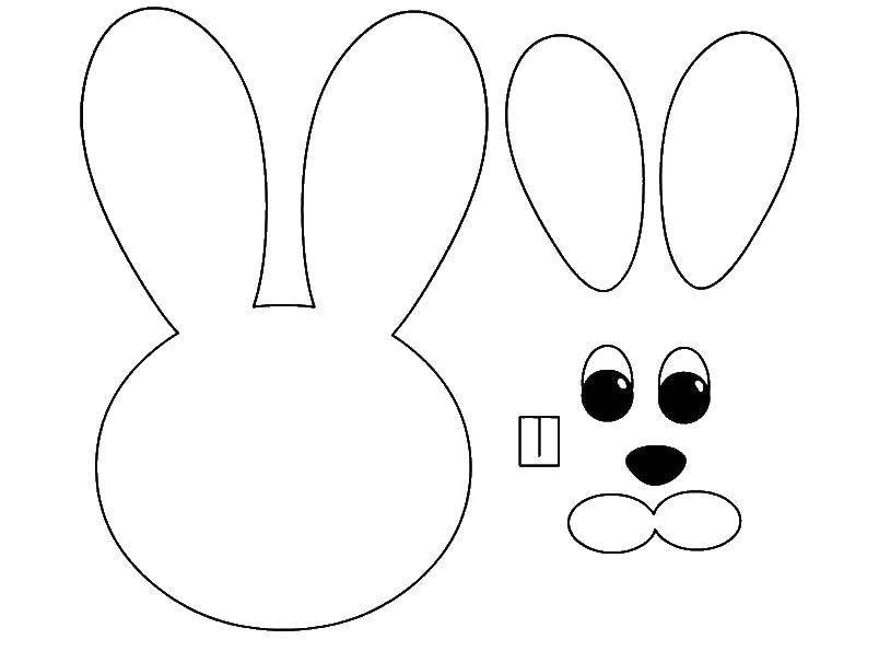 Раскраска с кроликом и зайцем (Кролик, Заяц, Праздники)