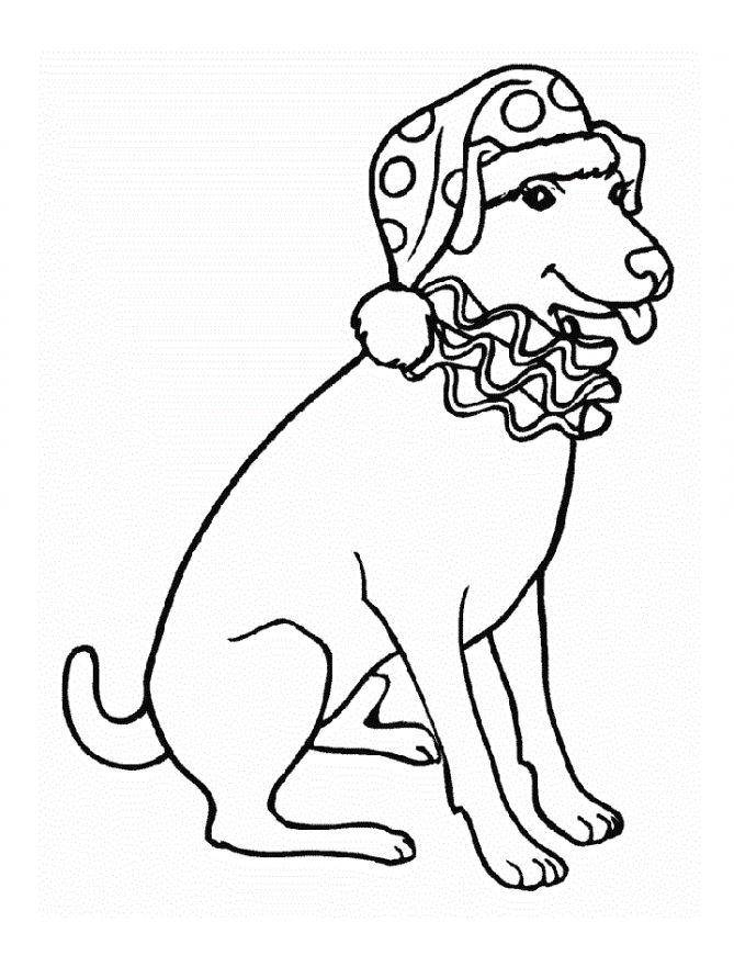 Раскраска домашних животных собака для детей (собака)