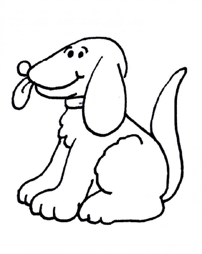 Раскраски домашних животных - Собаки для детей онлайн и бесплатно (собака)