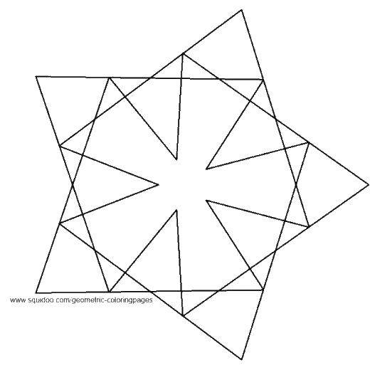 Раскраска с узором многоугольник (многоугольник, ромб)