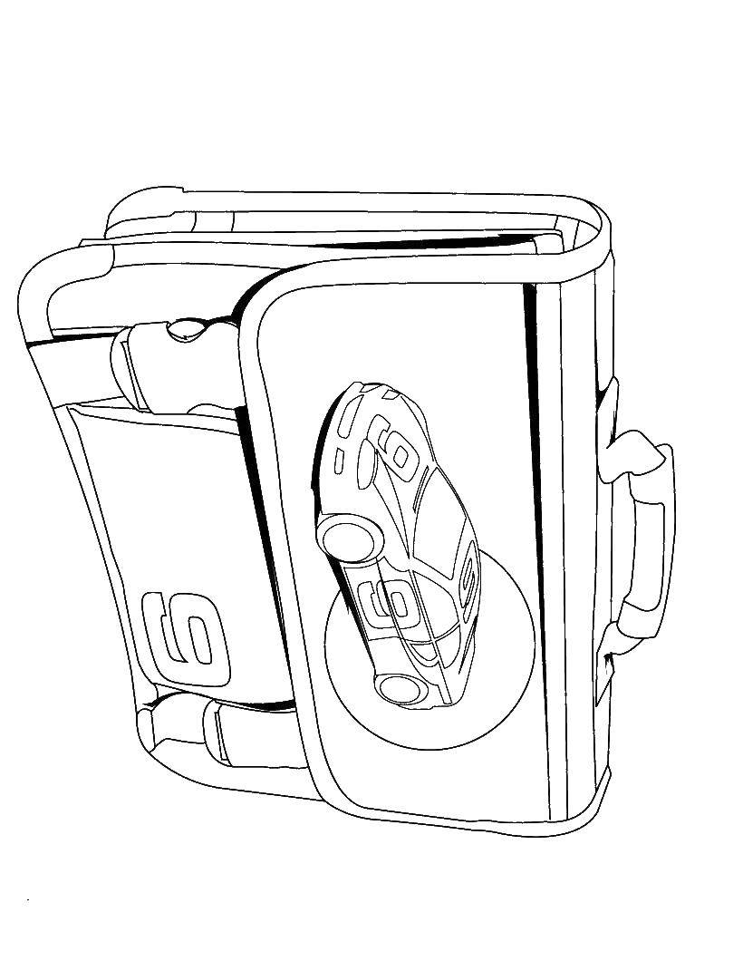 Раскраска школьных принадлежностей для портфеля и школы (портфель, школа)