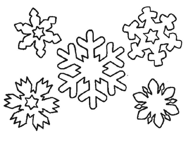 Раскраски с изображением снега и снежинок для детей взрослых (снег, снежинки)