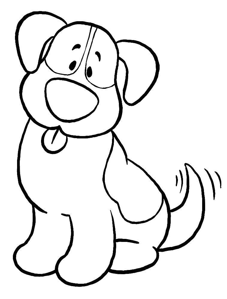 Раскраска собаки щенки собака для детей (собаки, щенки, собака)