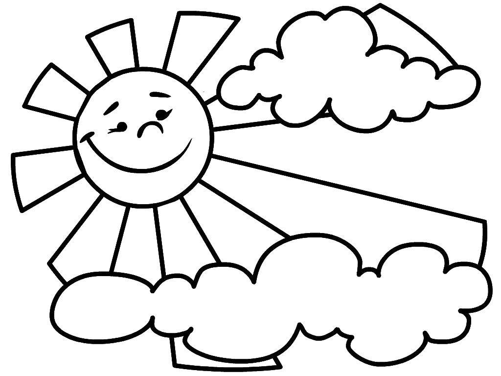 Раскраски для малышей: Солнце, лучи, радость (радость)