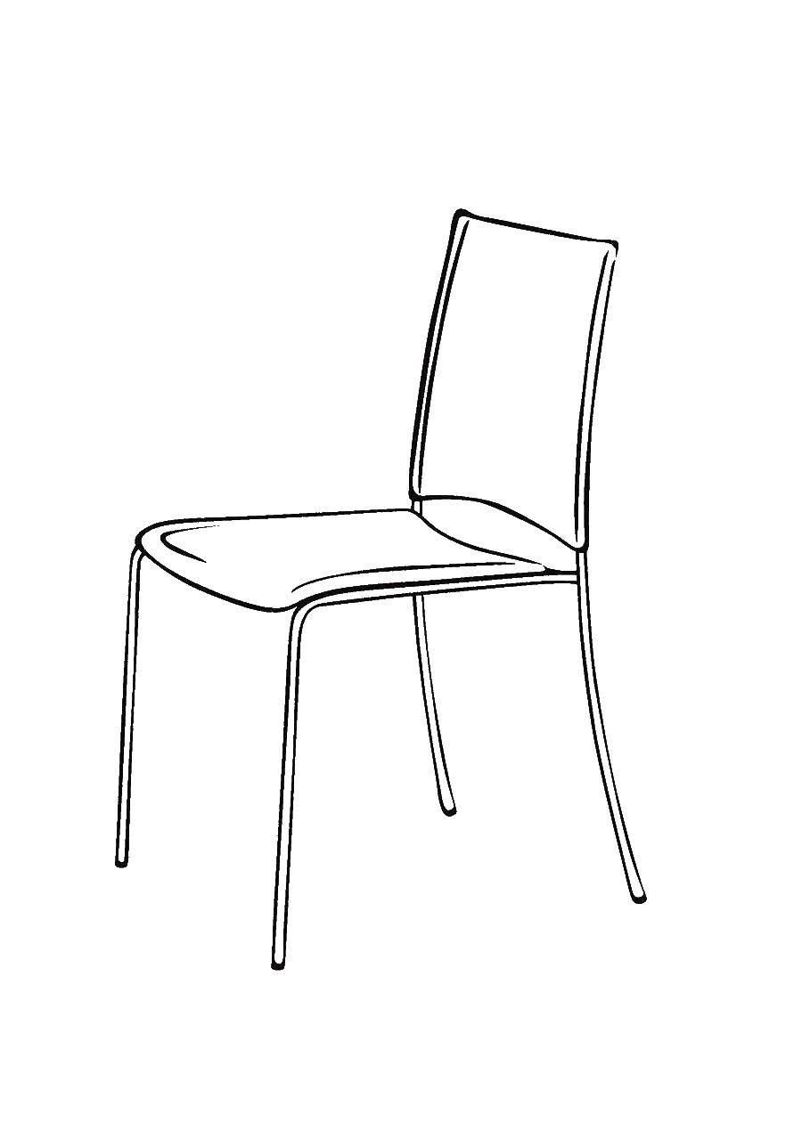 Раскраски на тему стульев, мебели и столов для детей разных возрастов (стул)