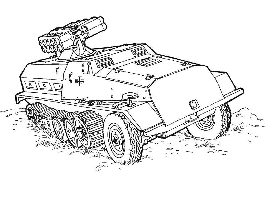 Раскраска военного танка (игры)