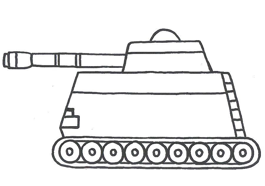 Раскраски спецтехника для детей (танк, война)