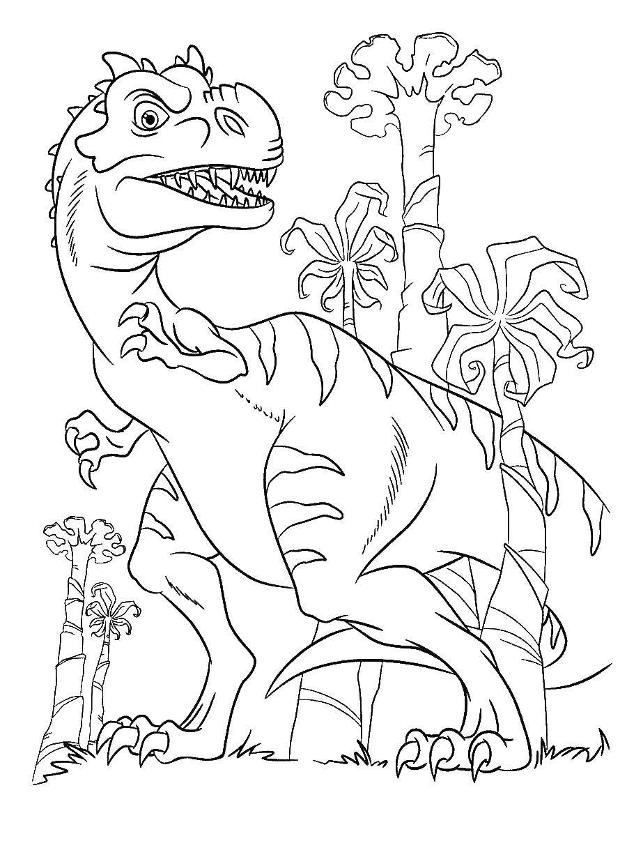 Раскраски динозавры Рекс и другие динозавры для детей. Нарисуйте своих любимых динозавров! (Рекс)